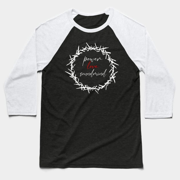 Crown of Thorns BLK Baseball T-Shirt by fiftyfive17